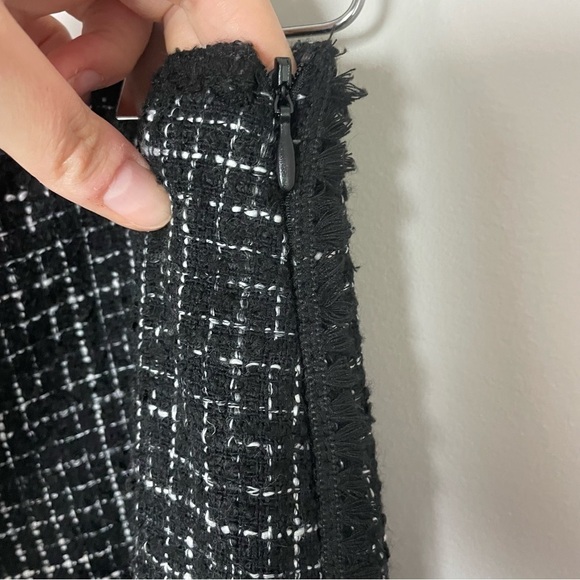 [Zara] Women's Black & White Boucle Knit High Waist Business Office Pants - Picture 6 of 8